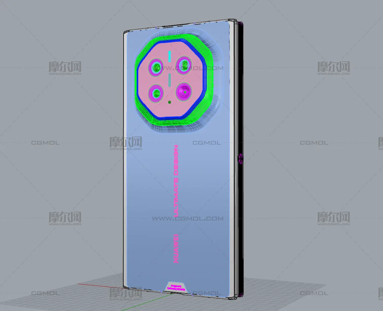 华为HUAWEI Mate XT 2 非凡大师手机3dm,stp,obj格式模型