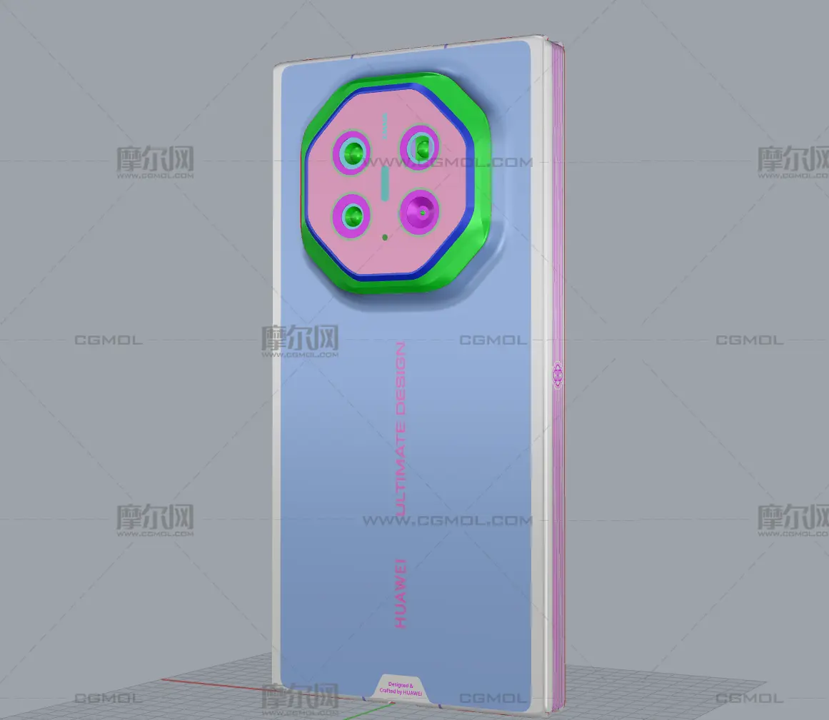 华为HUAWEI Mate XT 2 非凡大师手机3dm,stp,obj格式模型