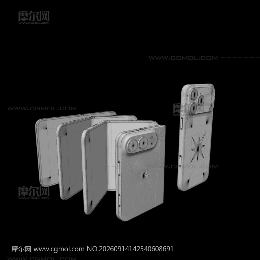 苹果iphone18pro/‌iPhone Duo手机外观c4d,keyshot模型