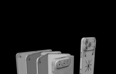 苹果iphone18pro/‌iPhone Duo手机外观c4d,keyshot模型