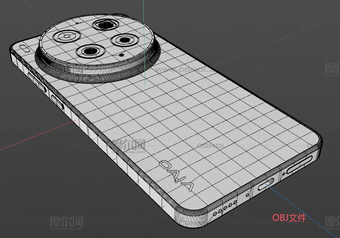 VIVO X300 Ultra手机3D模型stp，obj白膜,C4D&OC渲染