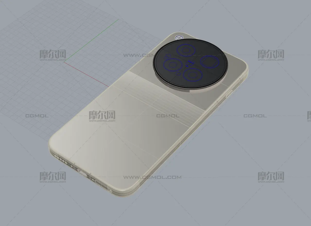 vivo X500 Pro Max手机外观3dm,stp模型