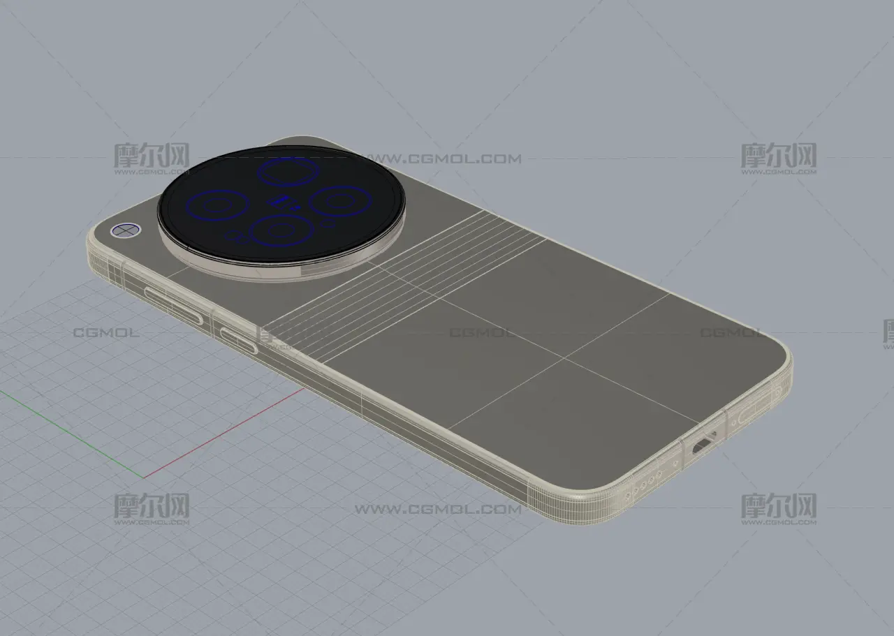 vivo X500 Pro Max手机外观3dm,stp模型