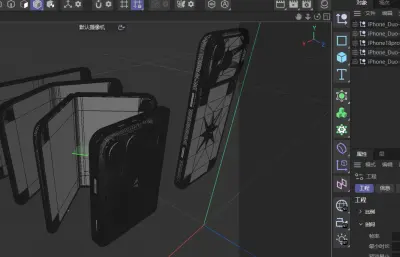 苹果iphone18pro/‌iPhone Duo手机外观c4d,keyshot模型