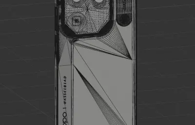 OPPO Find X10 Pro Max手机c4d,keyshot模型