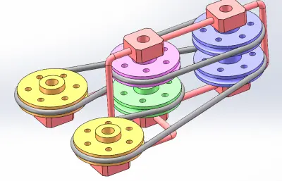 六轮皮带轮组