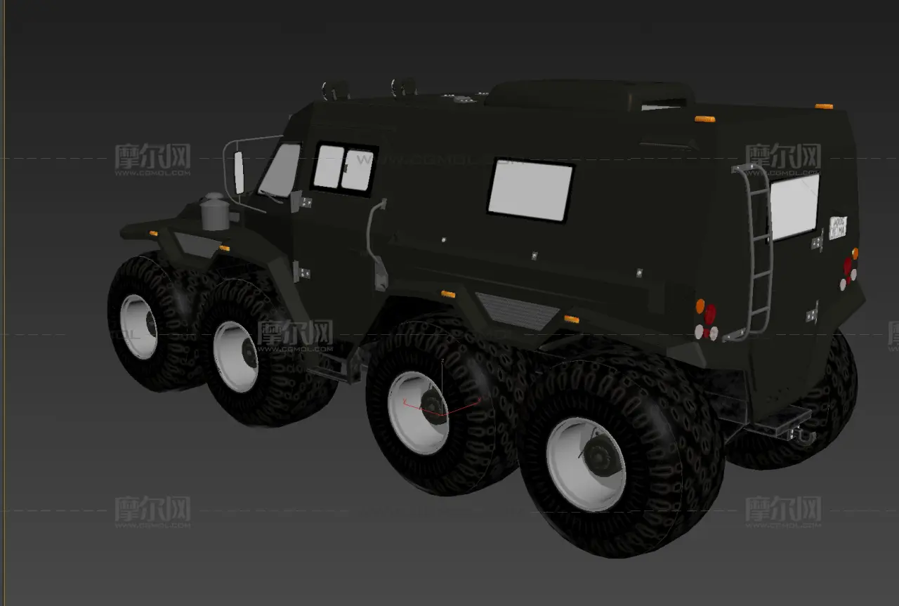 俄罗斯萨满8x8全地形越野轮式战车max模型