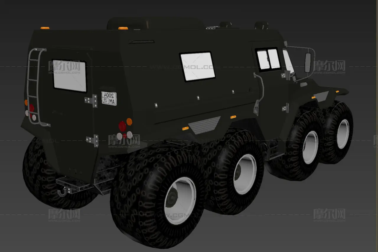 俄罗斯萨满8x8全地形越野轮式战车max模型