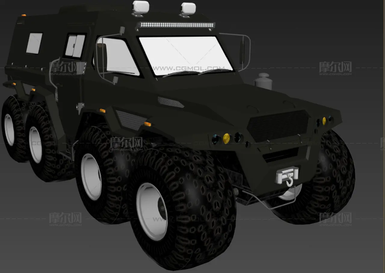 俄罗斯萨满8x8全地形越野轮式战车max模型