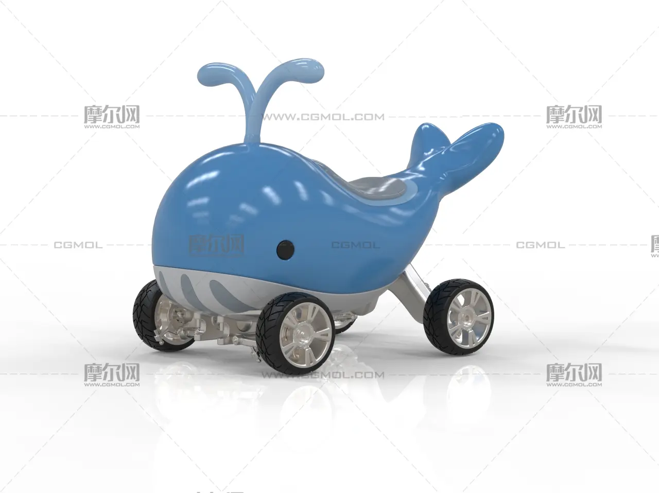 儿童玩具车,鲸鱼造型童车,儿童用品