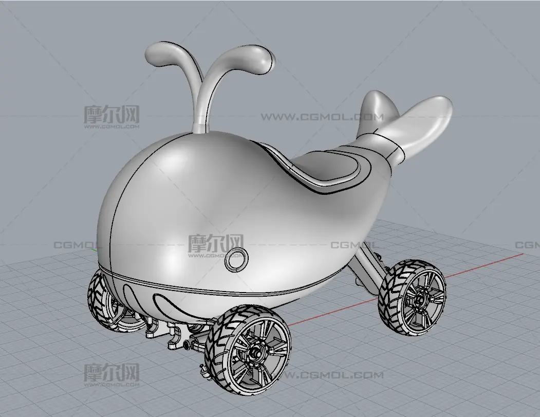 儿童玩具车,鲸鱼造型童车,儿童用品