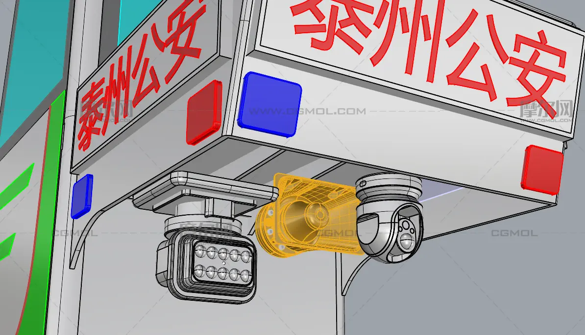 升降执勤车,警用单人执勤车rhino素模