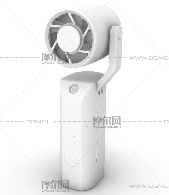 喷雾制冷云台风扇rhino模型素模