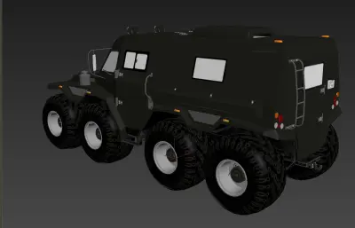 俄罗斯萨满8x8全地形越野轮式战车max模型