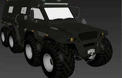 俄罗斯萨满8x8全地形越野轮式战车max模型