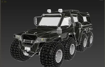 俄罗斯萨满8x8全地形越野轮式战车max模型