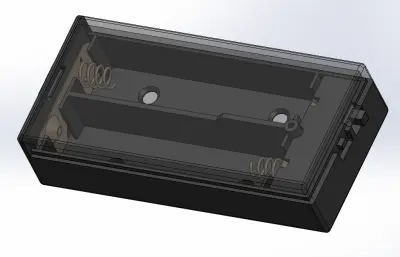 电池座带开关3.7V 2X 18650