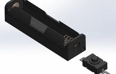 电池盒带开关18650 3.7V