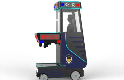 升降执勤车,警用单人执勤车rhino素模