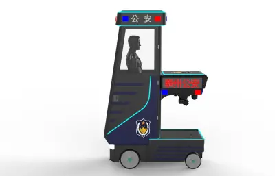 升降执勤车,警用单人执勤车rhino素模