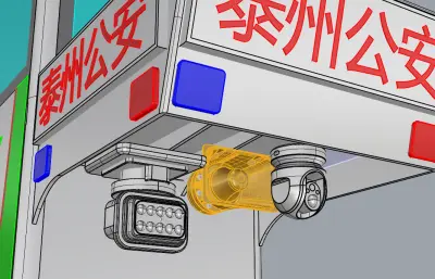 升降执勤车,警用单人执勤车rhino素模