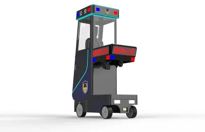 升降执勤车,警用单人执勤车rhino素模
