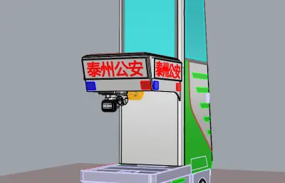 升降执勤车,警用单人执勤车rhino素模