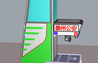 升降执勤车,警用单人执勤车rhino素模