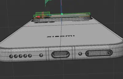 小米18 Pro手机C4D,KEYSHOT模型,有导出FBX和OBJ文件