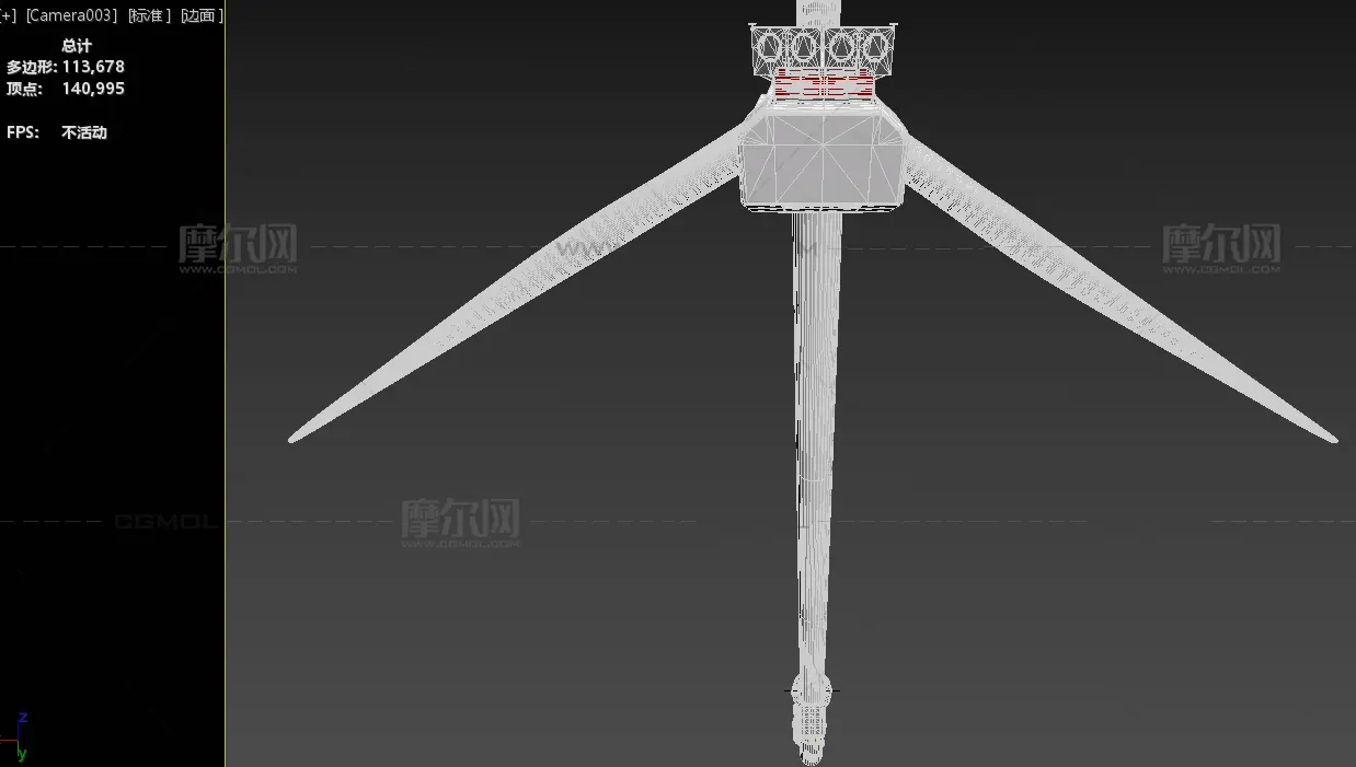 风车风力发电机3dmax模型