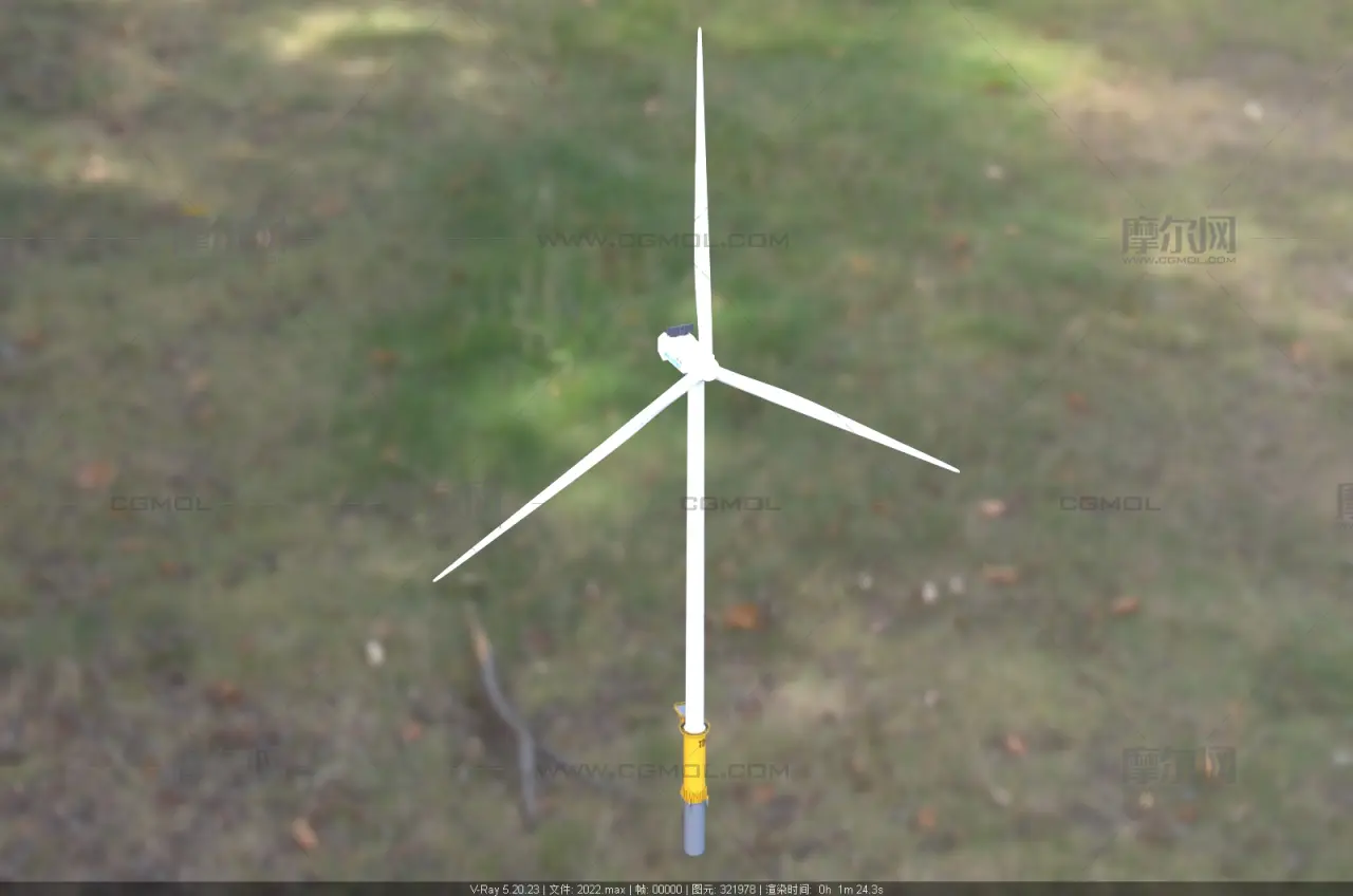 风车风力发电机3dmax模型