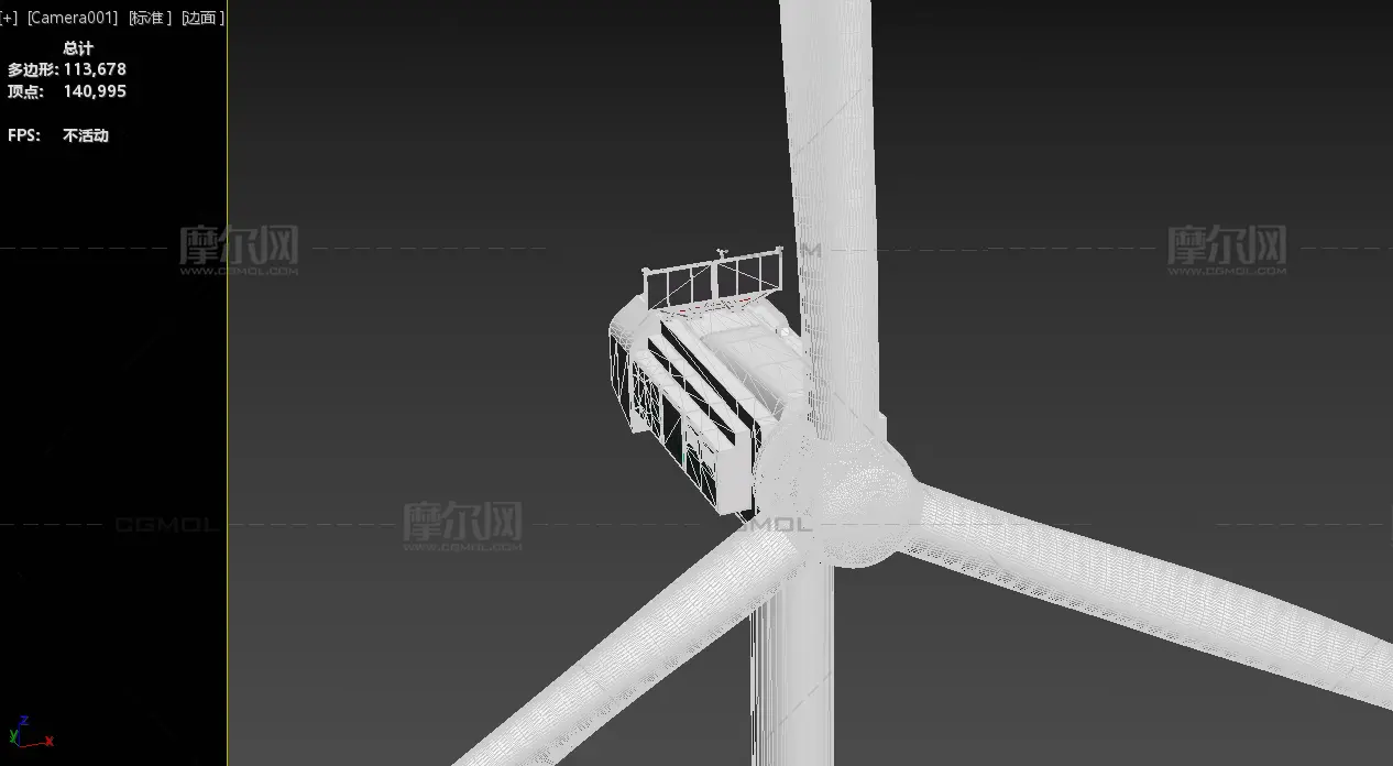 风车风力发电机3dmax模型