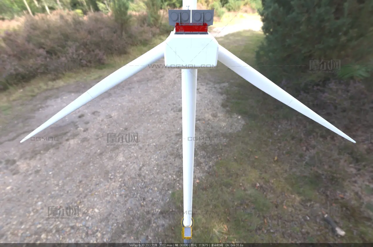 风车风力发电机3dmax模型