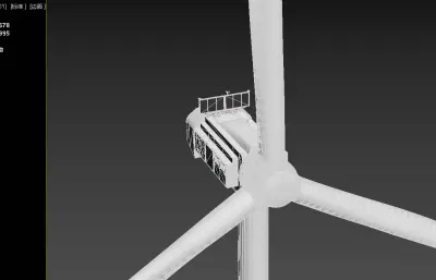 风车风力发电机3dmax模型