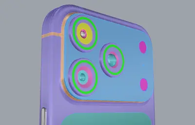 iPhone 18 Pro手机c4d,3dm,stp格式模型