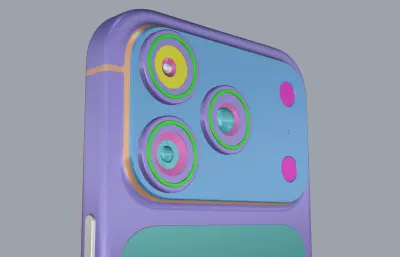 iPhone 18 Pro手机c4d,3dm,stp格式模型
