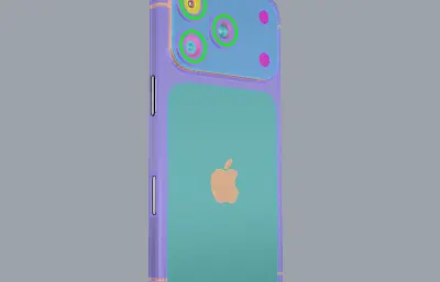 iPhone 18 Pro手机c4d,3dm,stp格式模型