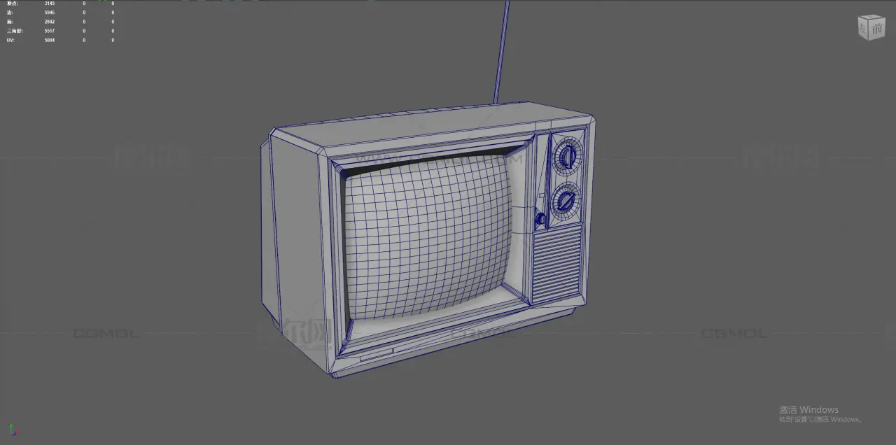 老旧电视机 复古电视 TV 天线电视