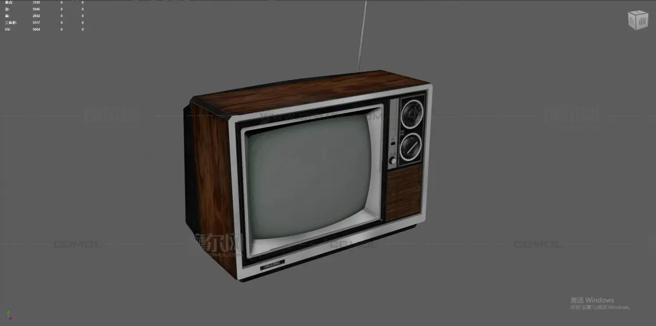 老旧电视机 复古电视 TV 天线电视
