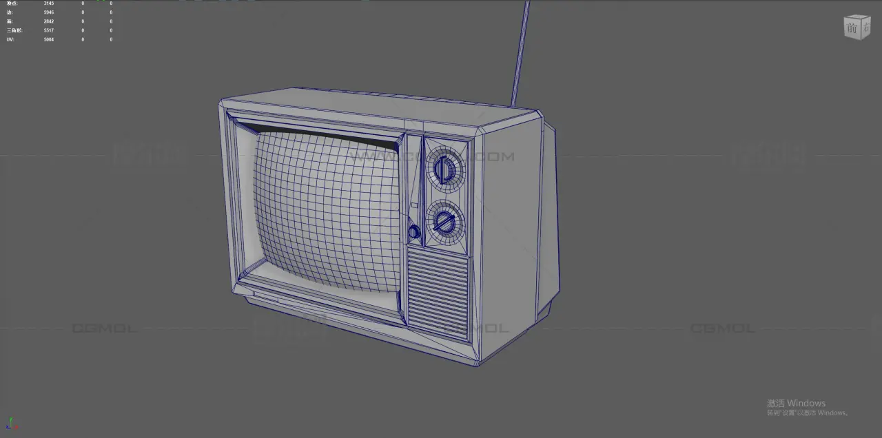老旧电视机 复古电视 TV 天线电视