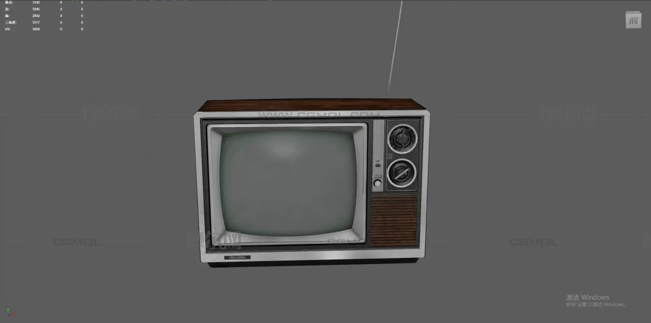 老旧电视机 复古电视 TV 天线电视