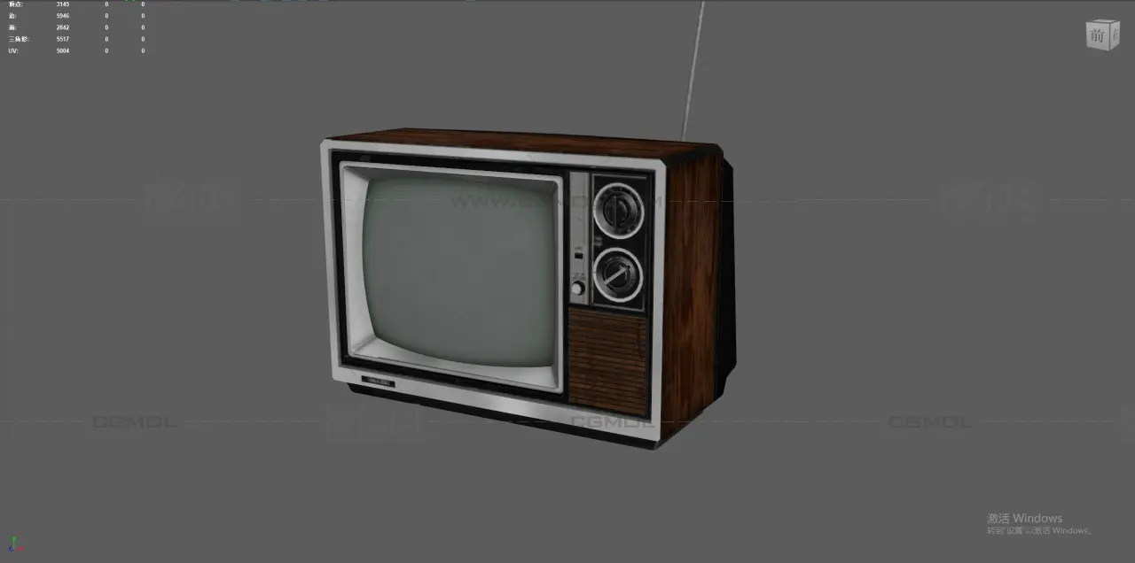 老旧电视机 复古电视 TV 天线电视