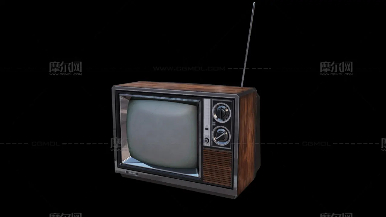 老旧电视机 复古电视 TV 天线电视