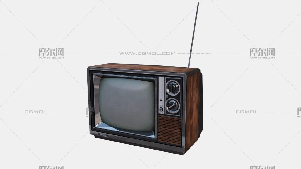 老旧电视机 复古电视 TV 天线电视