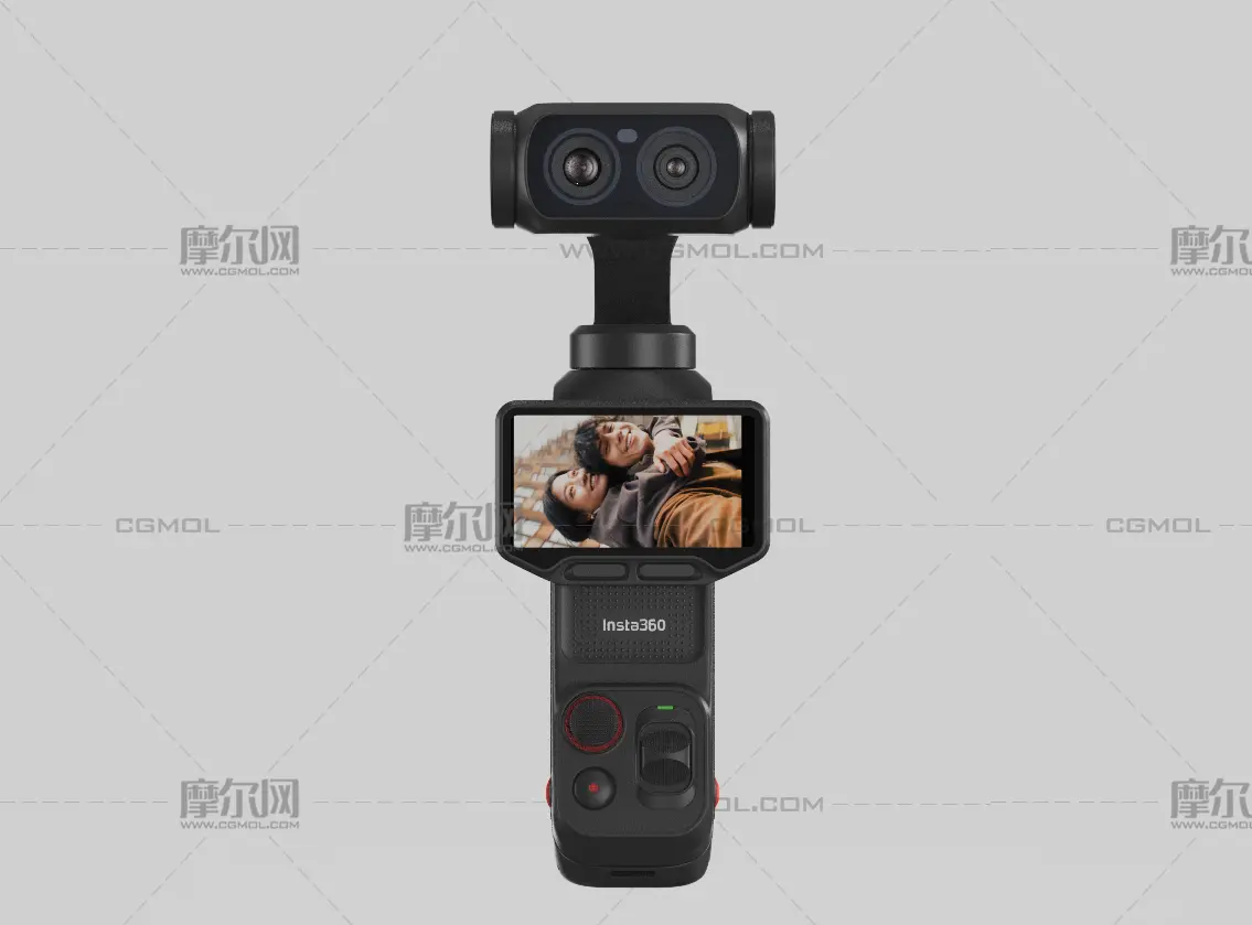 C4D影石Insta360 Luna Ultra外观模型,云台模型