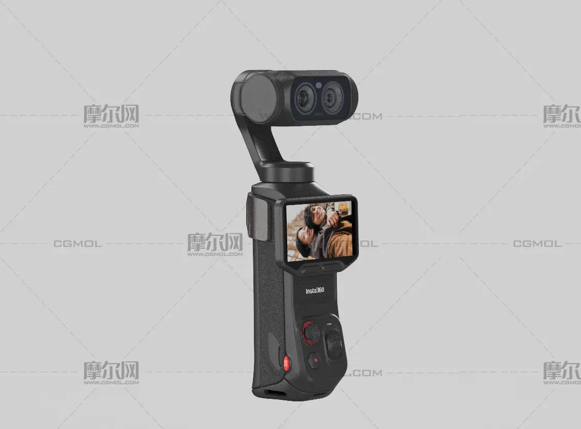 C4D影石Insta360 Luna Ultra外观模型,云台模型