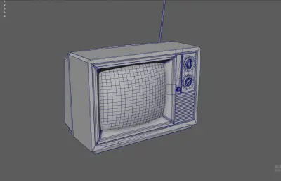 老旧电视机 复古电视 TV 天线电视