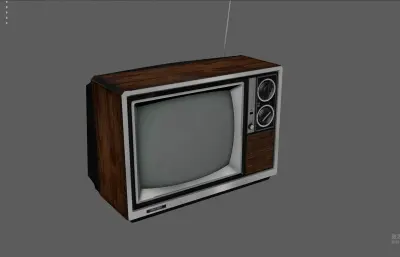 老旧电视机 复古电视 TV 天线电视