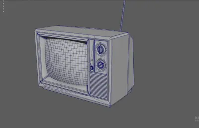 老旧电视机 复古电视 TV 天线电视