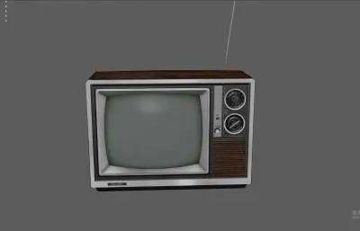 老旧电视机 复古电视 TV 天线电视